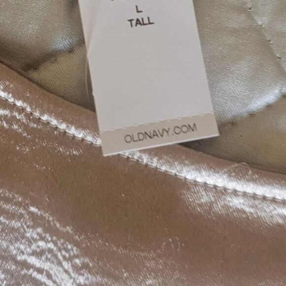 NWT Metallic Gold Cami Tank Top Sleeveless Blouse Women's Large Tall Old Navy - Picture 5 of 7